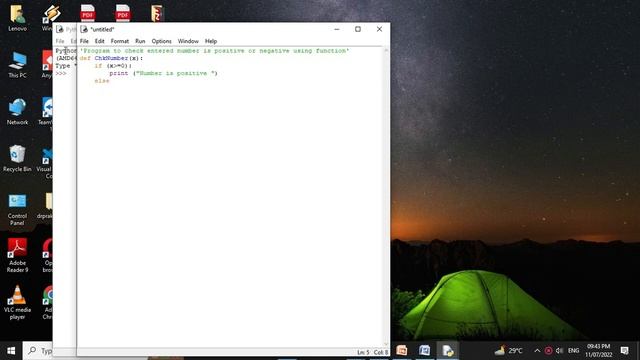 Python Program To Check Entered Number Is Positive Or Negative Using Function