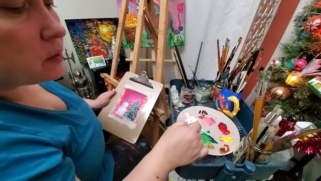 #How To Draw Postcard Как нарисовать открытку Новому Году? Мастер-класс, рисуем красиво и просто.