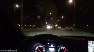 2016 Mercedes Benz C200 C Class AMG Test Drive Acceleration Fast Driver View Night