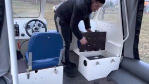 Новинка - аэролодка "Бриз 555" с двигателем Honda K24 200л.с.