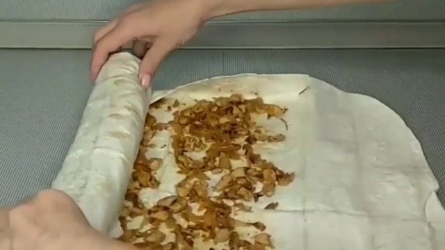 Рулет из лаваша с курицей и капустой|||Людмила готовит