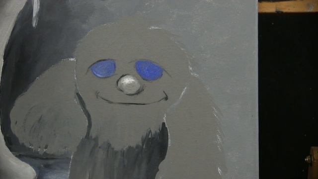 TIME LAPSE - Learn How to Paint MISTLETOE YETI with Acrylic - Winter Animal Step by Step Tutorial смотреть онлайн