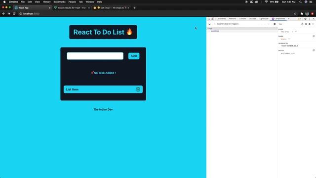 Todo List app using React Hooks useState - ReactJS Project смотреть онлайн