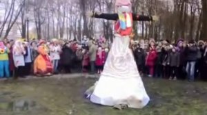 Сжигание чучела на Масленицу 2012