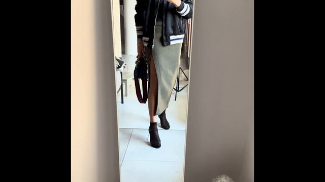 Модная длинная прямая юбка : разбор образа смотреть онлайн