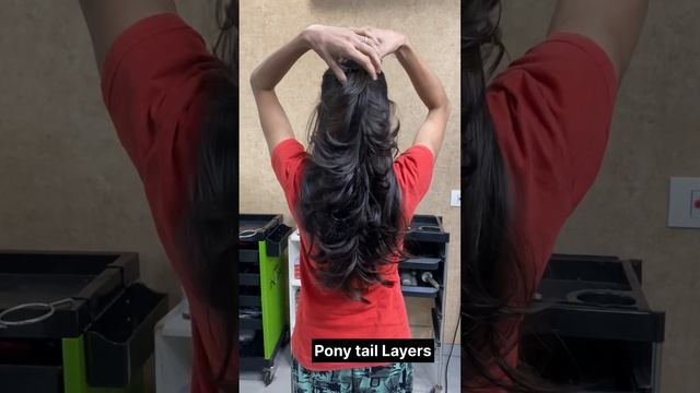 Signature hair cut | ponytail | texture | layers | step’s #haircut #artist #love @rajeshbaldaniya