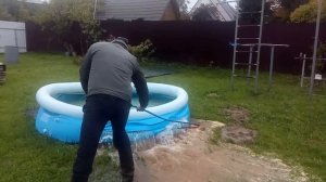 Как убрать надувной бассейн на зиму!