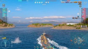 Cruiser Salem: 390k damage on map Sleeping Giant - World of Warships