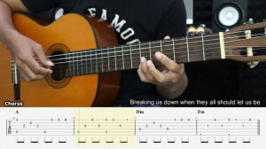 How Deep Is Your Love - Bee Gees - Fingerstyle Guitar Tutorial + TAB & Lyrics