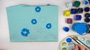 Маскируем пятна на одежде красками по ткани