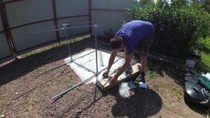 Душ для дачи Rostok 150 литров. С подогревом. Зеленый.