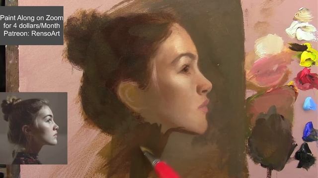 One session acrylic Portrait - Part 1 смотреть онлайн