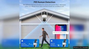 5MP PTZ IP WiFi Camera Solar Power Low Comsunption Panel Built-in Battery Review