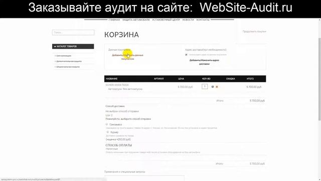 Аудит интернет-магазина автосигнализации. Анализ сайта на ошибки. Пример аудита сайта.