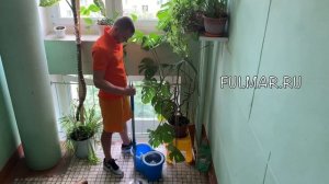 Стальная швабра с ведром для отжима Cyclone Mop