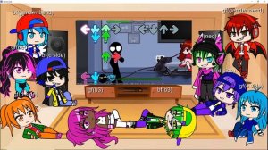 gacha fnf react to Friday Night Funkin' - Perfect Combo - VS Stickman Mod + Cutscenes & Extras [HAR