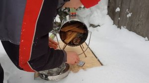 ПЕЧКА В ПАЛАТКУ ИЗ котелка.  Котелок