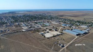 Село Уютное, пригород Евпатории, Республика Крым. Вид с высоты птичьего полета.