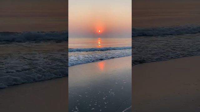 relax with beatiful sunset and sea waves sounds on the ocean beach| расслабься с закатом прибоя hd