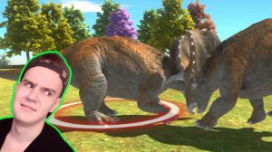 Трицератопс против Трицератопса | Animal Revolt Battle Simulator
