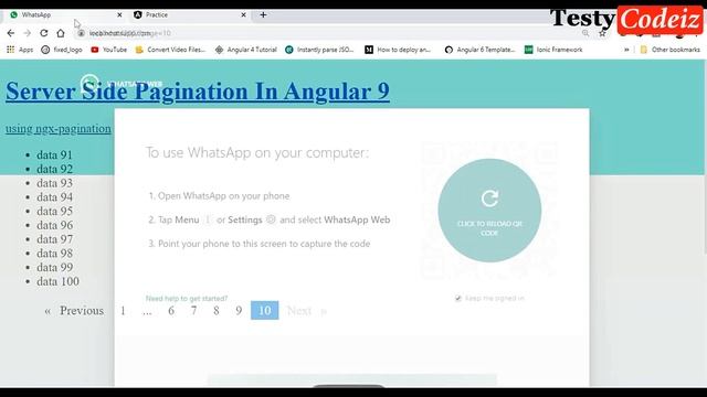 angular 9 server side pagination example|pagination in angular|pagination in angular 9|Testy Codeiz