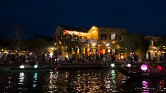 4K HDR | Hoi An Ancient Town Nightlife - Lantern Boat Ride on Hoai River | Vietnam 2023 смотреть онлайн