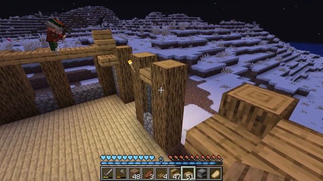 НОВОГОДНЕЕ ВЫЖИВАНИЕ С НОВИЧКАМИ / №5 / КОНЮШНЯ ДЛЯ ЛОШАДЕЙ / ЗИМНЕЕ ВЫЖИВАНИЕ В МАЙНКРАФТ смотреть онлайн