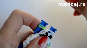 Снеговик из резинок на рогатке | Showmen Sharm Rainbow Loom