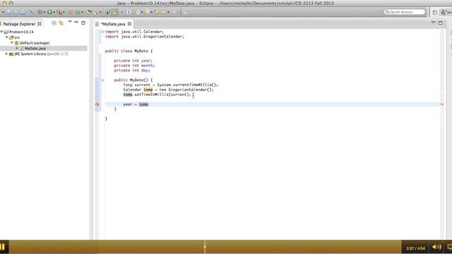 CIS 2212 CompletingProblem10 14 part1 смотреть онлайн