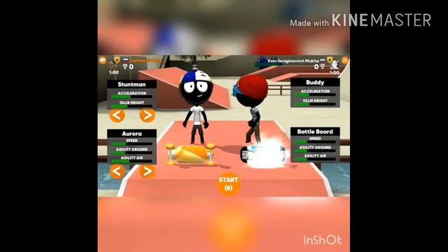 Мы играли в Stickman skate battle смотреть онлайн