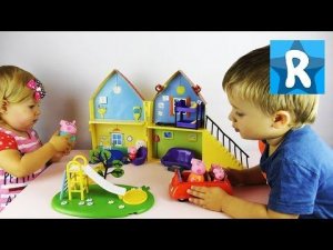 ★ СВИНКА ПЕППА Дом Пеппы Открываем и Играем Peppa Pig House Deluxe Daddy Mummy Pig