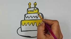 how to draw cake for kids _ Рисование для детей