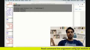 Read command line argument using sys module and argparse module in python