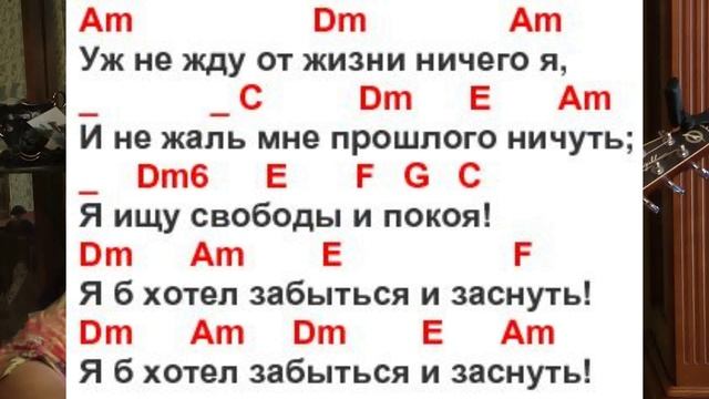 Поём под гитару романс "Выхожу один я на дорогу"