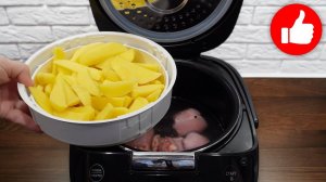 Быстрый ужин на скорую руку! Картошка на пару и курица в мультиварке для семьи! Очень просто, вкусно
