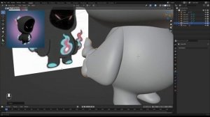3Д модель персонаж по картинке в Blender #4