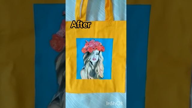 сумка с девушкой с цветами Ручная роспись смотреть онлайн