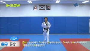 ТХЭКВОНДО ВТФ. ФОРМАЛЬНЫЕ КОМПЛЕКСЫ. ПХУМСЭ №5 - «ТЭГУК О ДЖАН» (4 гып)
