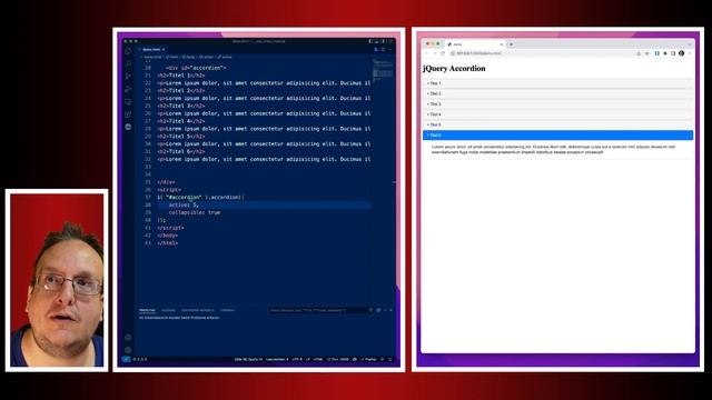 Wie baue ich ein jQuery Accordion in meine Webseite ein (HTML & jQuery - Anleitung / Tutorial) смотреть онлайн