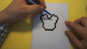 Рисуем по клеточкам - БРИЛЛИАНТОВАЯ БРОНЯ из minecraft !