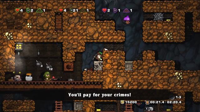 Trial & Error Plays Spelunky [P4] Lag City Featuring "Fuzzy" смотреть онлайн