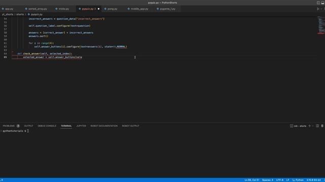 Python ASMR Programming - Beginner friendly Python Quiz Game Mini Project #python