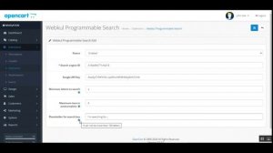 OpenCart Programmable Custom Google Search Plugin - Working & Setup