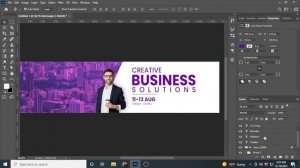 LinkedIn Banner & Facebook Cover Photo Design - Social Media Poster Template Photoshop Tutorial