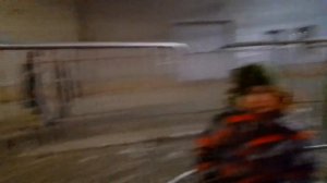 Продолжение поезда Деда Мороза ночью.