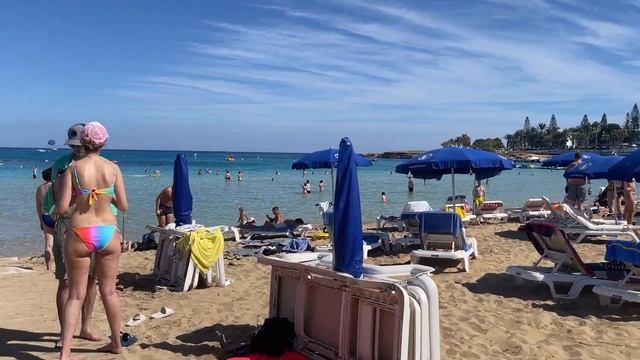 Beach Walk Tours 4K / Fig Tree Beach 4K / Walking Tour Fig Tree / Cyprus Protaras смотреть онлайн