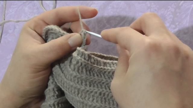 Шапка-бини (шапка-чулок) крючком смотреть онлайн