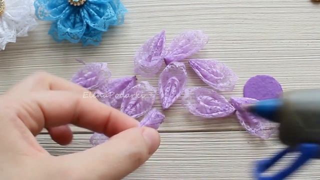 ? Цветок из кружева ? Ribbon flower ? смотреть онлайн