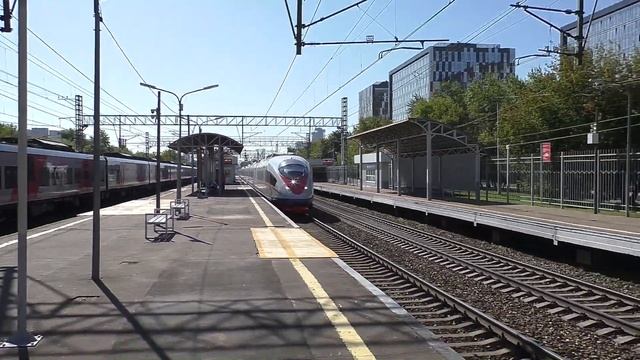 Электропоезд ЭВС2-02 "Сапсан" (ТЧ-10) высокоскоростной поезд №760А Москва - Санкт-Петербург. смотреть онлайн