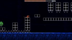 Продолжаю создавать свой уровень в Geometry dash.